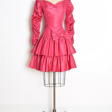 vintage 80s prom dress pink tiered ruffle layered | Hunca Munca Vintage -  Chicago, IL | ATTIC