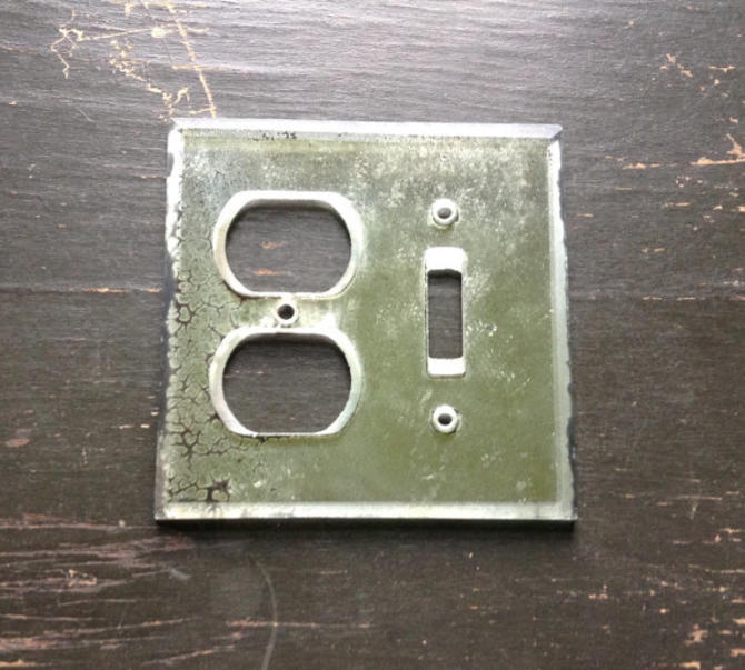 Vintage Mirrored Switch Plate And Outlet Cover By Thecommunityforklift From Community Forklift Of Edmonston Md Attic
