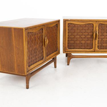 Lane Perception Mid Century Nightstands or Record Cabinets - A Pair - mcm 