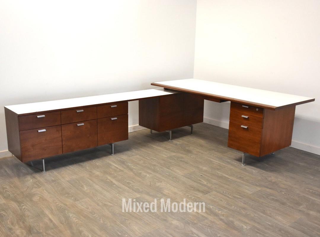 Robert John Walnut and Chrome Desk Mixed Modern Nashua, NH