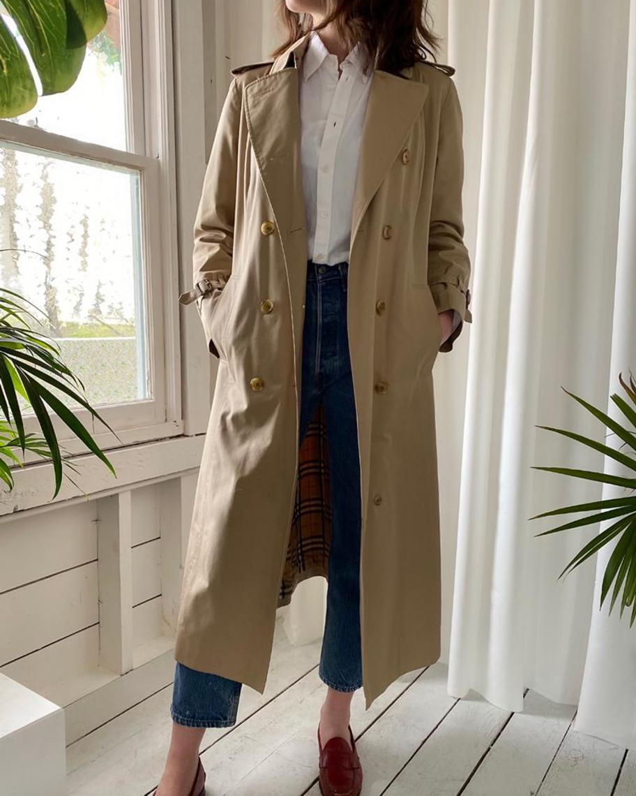 Lucky Vintage 80s Classic Belted Trench