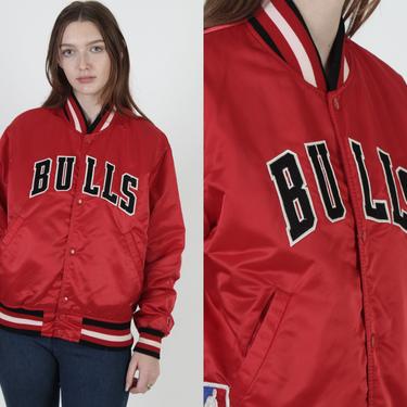 Starter Nba Chicago Bulls Satin Bomber Jacket