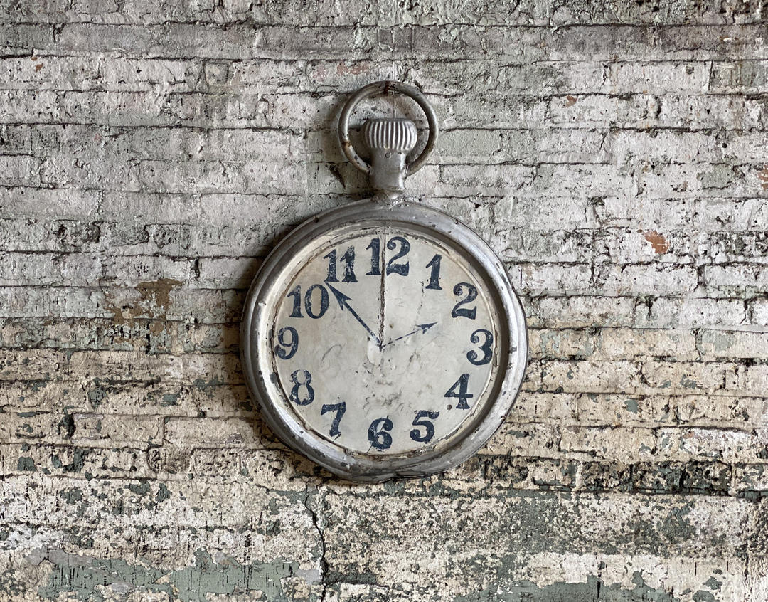 Antique Zinc Hollow Body and Cast Iron Pocket Watch Trade North Grove