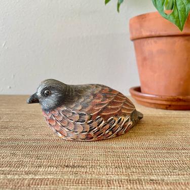 Vintage Quail - Bobwhite Quail Figurine by Campbell - American Wildlife Collection - Collectible Quail Figurine 