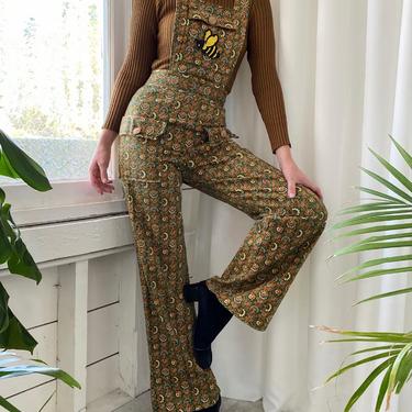 70s Printed Overalls
