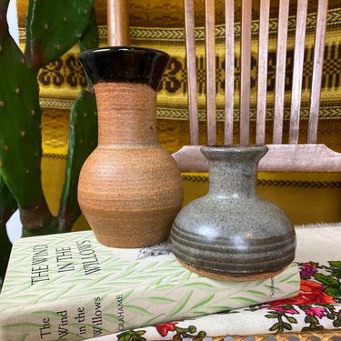 Vintage Set of 2 Studio Pottery Vases 