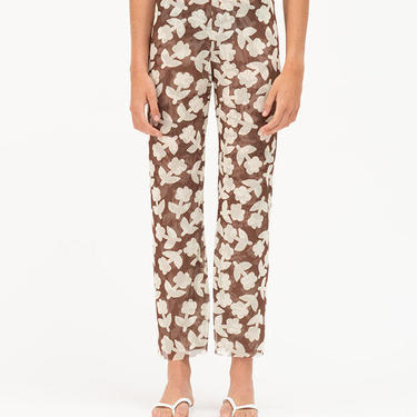 Tulle Floral Pants - Limoncello