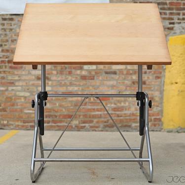 vintage adjustable drafting table by the Frederick Post Co 