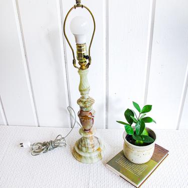Vintage Green Marble Base Table Lamp 