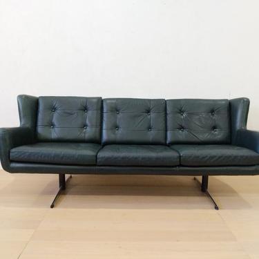 Vintage Danish Modern Leather Sofa by Skjold Sørensen 