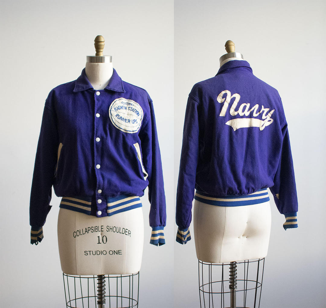 1940s 1950s Wool Letterman Jacket / True Vintage High School