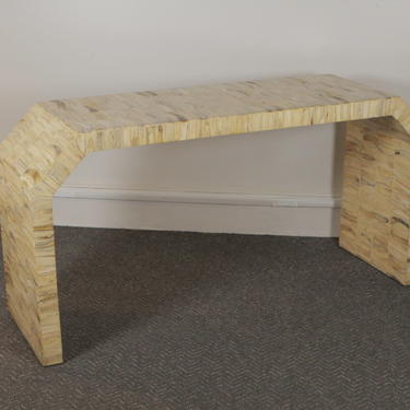 Contemporary Bone Veneered Console (Signed) Gene Jonson Marciues