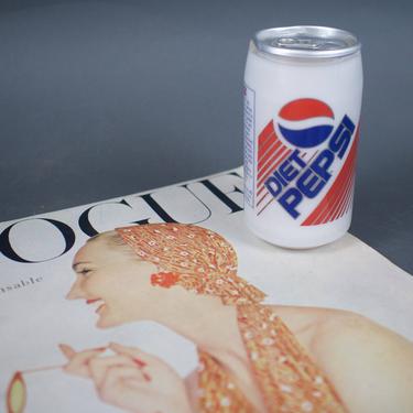 Vintage Art Glass Sculpture Pepsi Soda Can Replica Glass Sculpture Glass Paperweight Pop Art Sculpture 