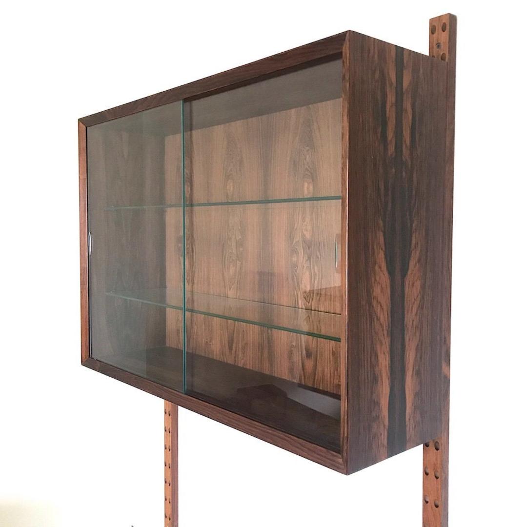 Cado System Rosewood Wall Mount Unit Cabinet Danish Modern Display