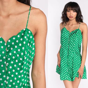 green shirt dress new look Cloudland Women's Wrap Dress in Green White Spot main image 1