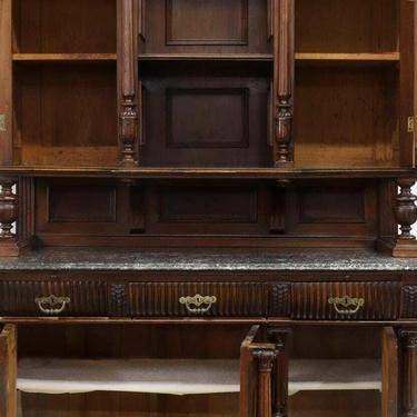 Antique Sideboard, French Renaissance Revival Carved Wood Cabinet, 19th C 1800s