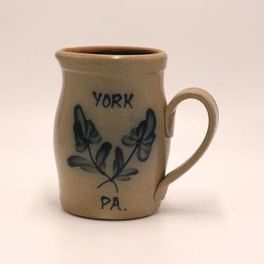 vintage Maple City pottery salt glazed pitcher/1994 