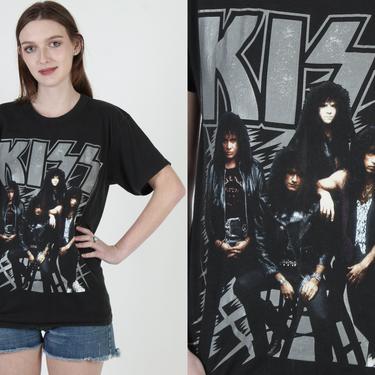 Vintage 1990 KISS Hot In The Shade Tour 50 50 Black Soft Rock 