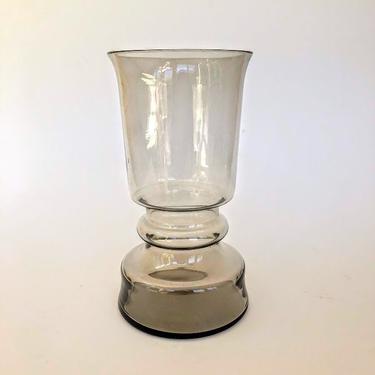 Mid Century Dansk Smoked Glass Vase Gunnar Cyren Made in Japan 