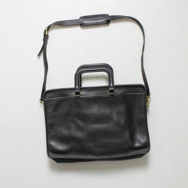 Vintage Coach Beekman Briefcase Retro 1990s Black Leather +