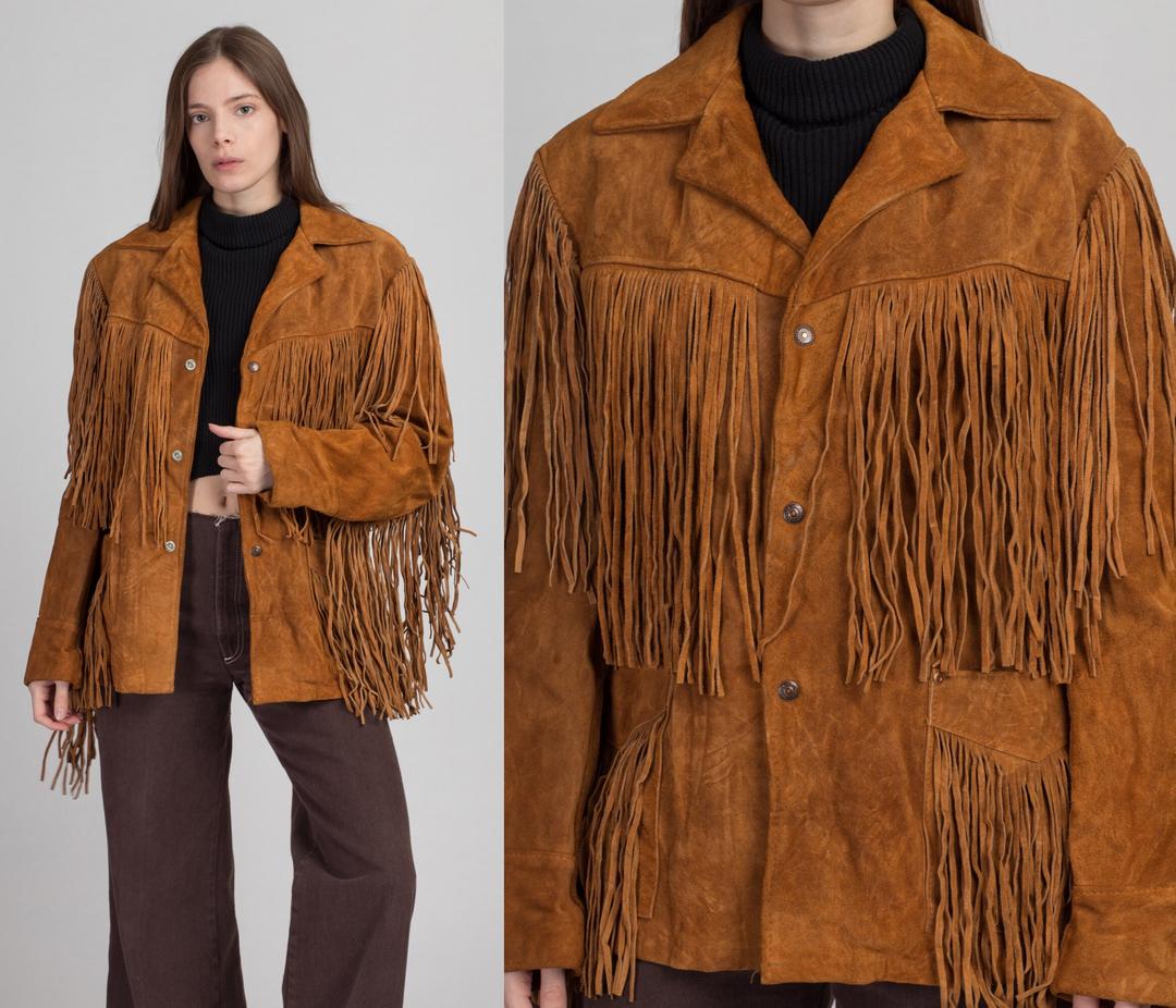 Authentic Vintage 60s popular Suede Fringe Jacket!