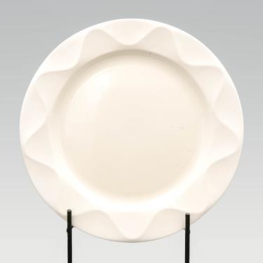 Dansk Origami Talc Chop Plate | White Round Serving Platter | Vintage Dinnerware Minimalist Tableware 