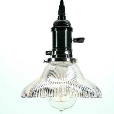 Holophane Pendant with Black Socket (Five Available) #2086 