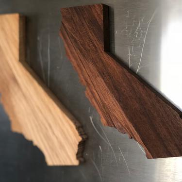 Handmade California Refrigerator Magnet Hardwood 