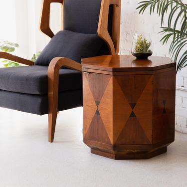 Octagon Two-Tone Wood Table