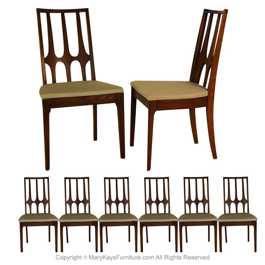Mid Century Broyhill Brasilia Walnut Dining Chairs Mary Kay's Furniture Baltimore, MD