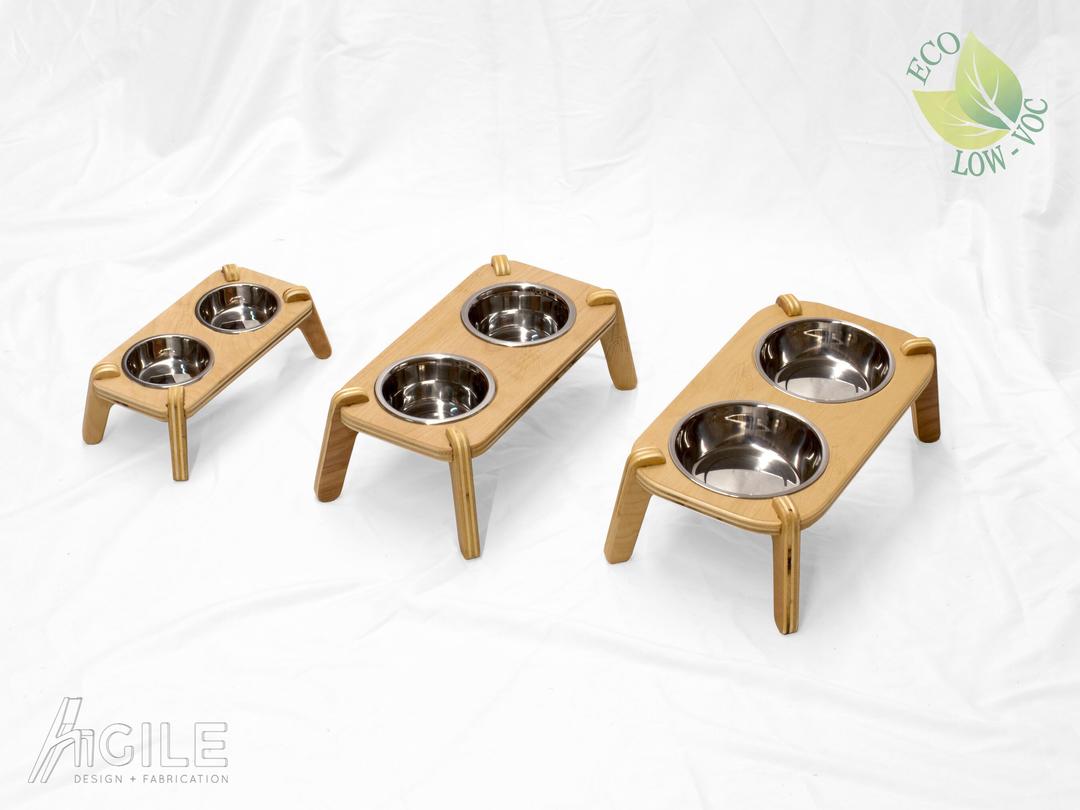 Raised Wooden Pet Bowl Holder // Wood Dog or Cat Bowl Agile Moncton, NB