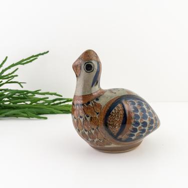 Mexican Tonala Pottery Bird, Vintage Pottery Bird Sculpture, Southwestern Decor 