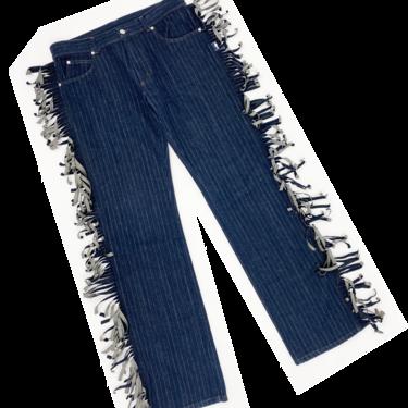 Jean Paul Gaultier fringe jeans