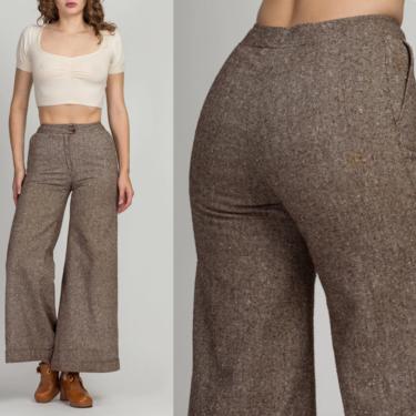 70s Grey High Waisted Wide Leg Pants - Extra Small, 24.5 – Flying