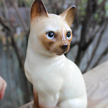 Vintage Norcrest Siamese Cat Figurine A-877 | Female Cat | | The