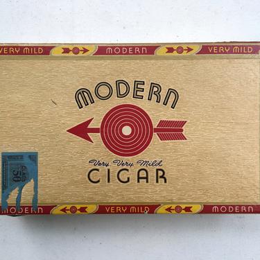 Vintage Modern Cigar Box, Tampa Florida Cigars, Mid Century Modern Cigar Box 