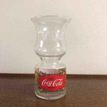 Vintage Coca-Cola Coke Drinking Glass, Rare Shape 