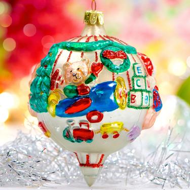 VINTAGE: Large 3D Snowman Glass Ornament - Christmas Ornament - Hand Painted Ornament - Santa Clause - SKU 30-409-00031207 
