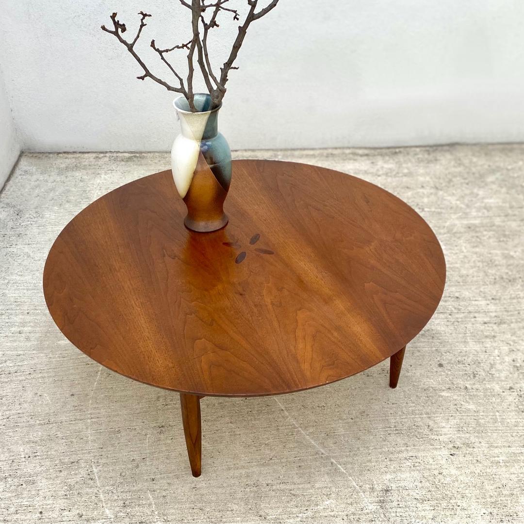 MCM Coffee Table w\/ Inlay Design by Bassett Revival Vintage North