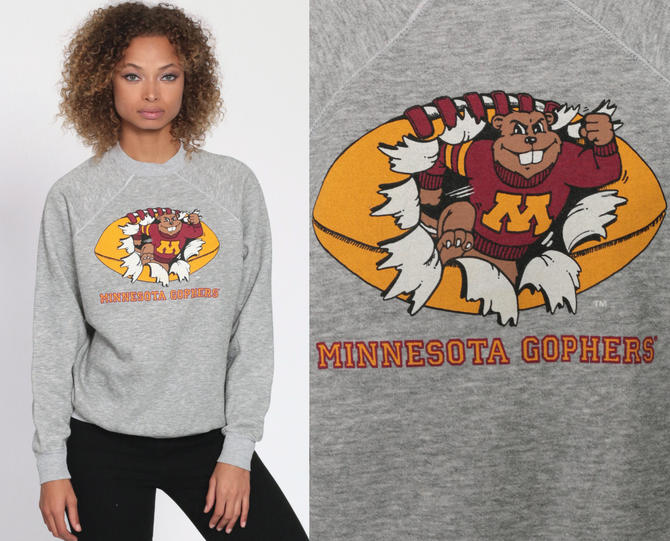 MINNESOTA Golden Gophers University College Sweatshirt XL Vintage hotsell 90s Grey Hanes