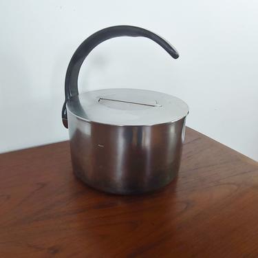 Vintage Dansk Stainless Steel Modernist Kettle Designed by V. Lorenzo Porzelli 