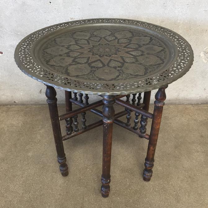 Circa 1890 S Antique Victorian Middle Eastern Tin Top Table From Urban Americana Of Long Beach Ca Attic