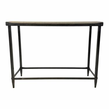 Currey & Co. Industrial Modern Concrete and Iron Elemental Console Table