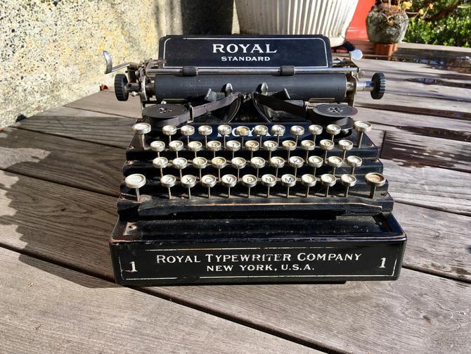 Antique Royal Standard Typewriter with Glass Panels c.1931