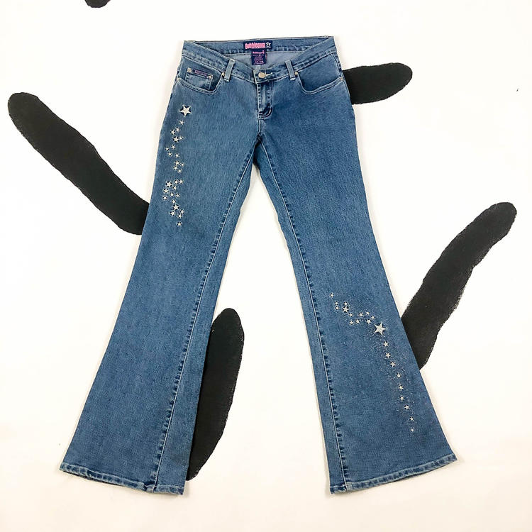 00s veronica glitter flare denim デニム y2k Y2K Glitter Flare