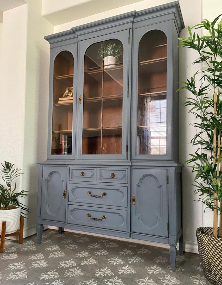 Vintage Italian Provincial China Display by Thomasville