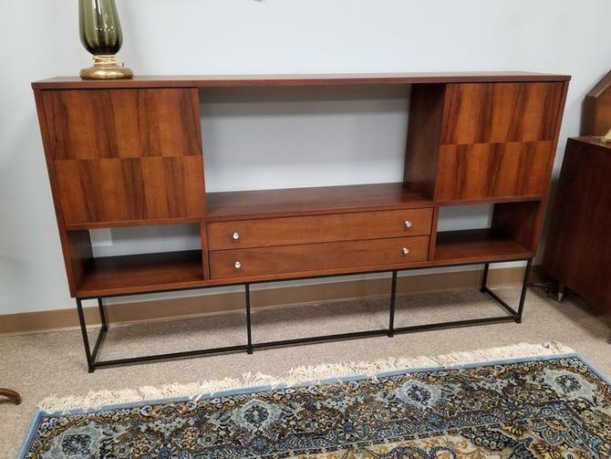 MidCentury Modern walnut wall unit / entertainment center from Peg Leg