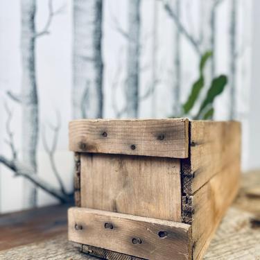 Long Narrow Wood Crate | Crate Shelf | Rustic Shelf | Spice Rack | Shipping Crate | Storage | Display Fruit Crate Wine Box French Farmhouse 