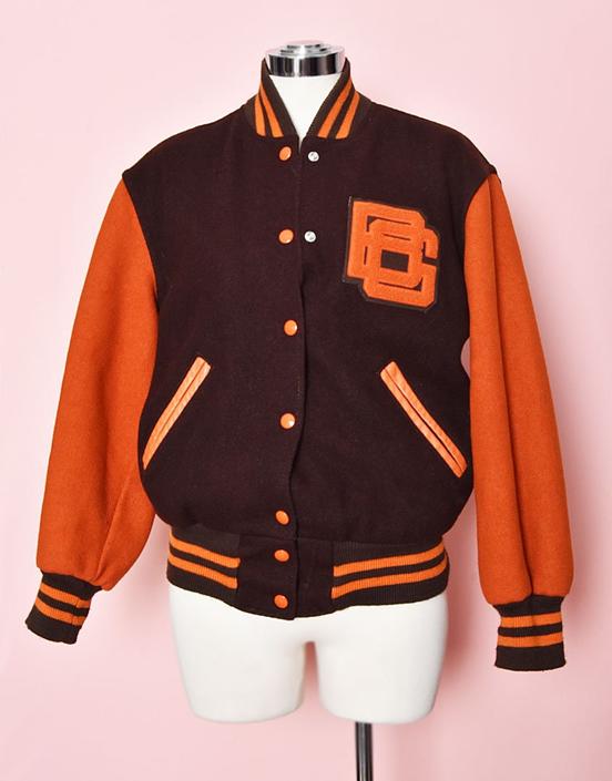 Vintage Rennoc Classic Wool Orioles Varsity Letterman Jacket Orange Size XL