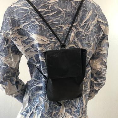 Vintage Francesco Biasia Small Black Leather Backpack  display picture 1